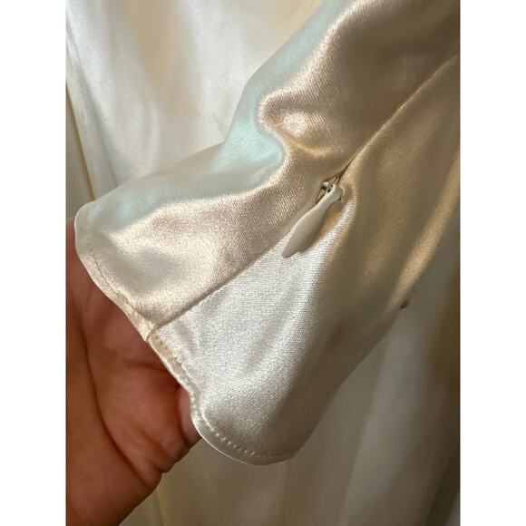 Galvan London NWT Ivory Silk Valencia Cold Shoulder Midi Dress Size 8 - Picture 12 of 15
